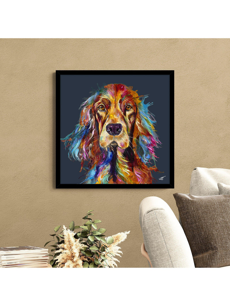 John Lewis Daniel Spaniel framed print 74x74cm, imported from the UK