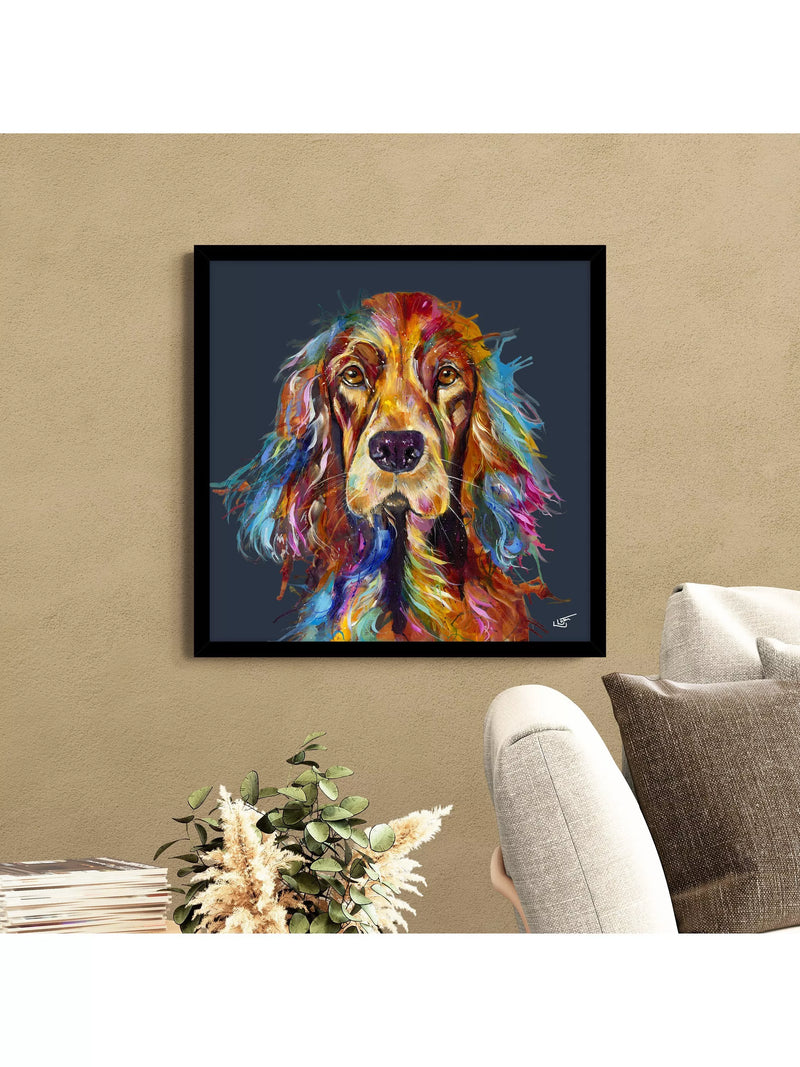 John Lewis Daniel Spaniel framed print 74x74cm, imported from the UK