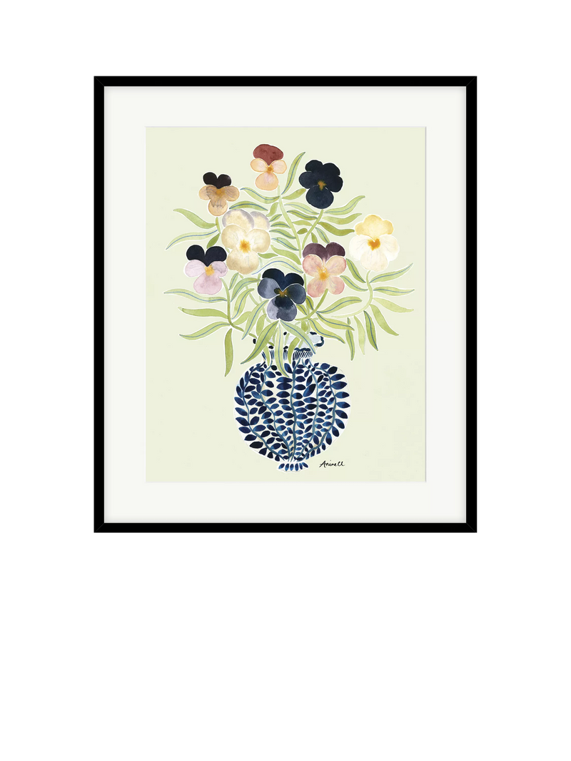 John Lewis framed print Spring Pansies 52x62cm - British product