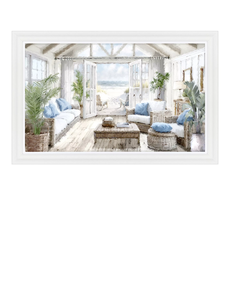 John Lewis Beach House framed print 113x73 cm, imported from the UK