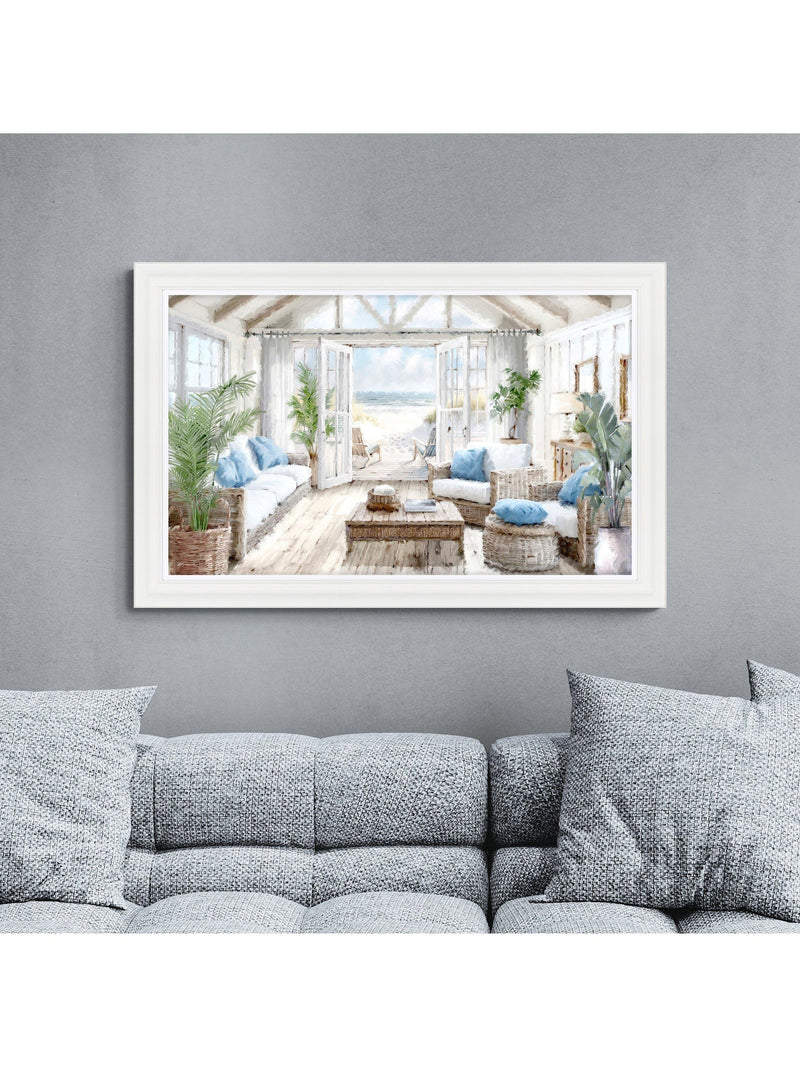 John Lewis Beach House framed print 113x73 cm, imported from the UK