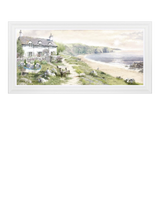 John Lewis John Lewis Richard Macneil Seaview Cottage Framed Print, 111 x 56 cm- Buy online at McGrocer