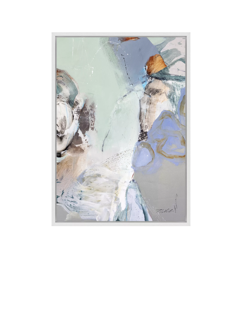 John Lewis Green Rose abstract canvas print 76x106cm, imported from the UK
