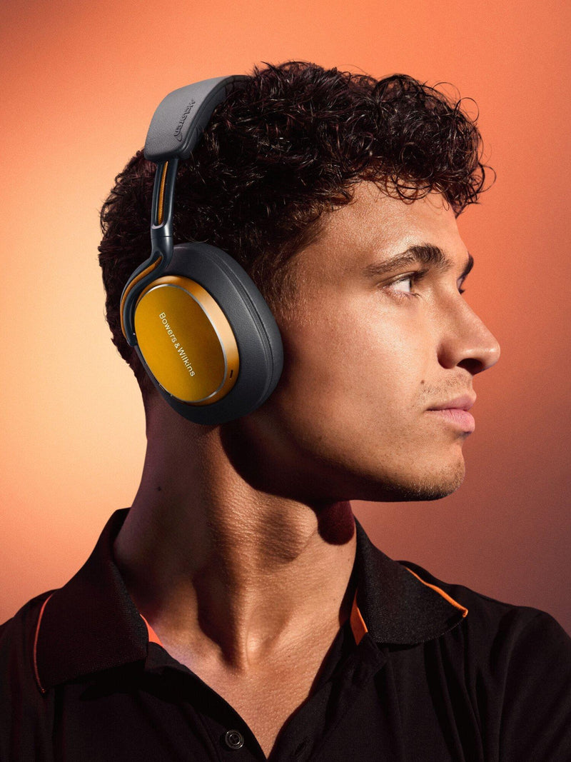 Bowers & Wilkins PX8 S2 McLaren Edition headphones, imported from the UK