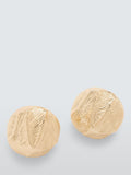John Lewis gold plated circle stud earrings, imported from the UK