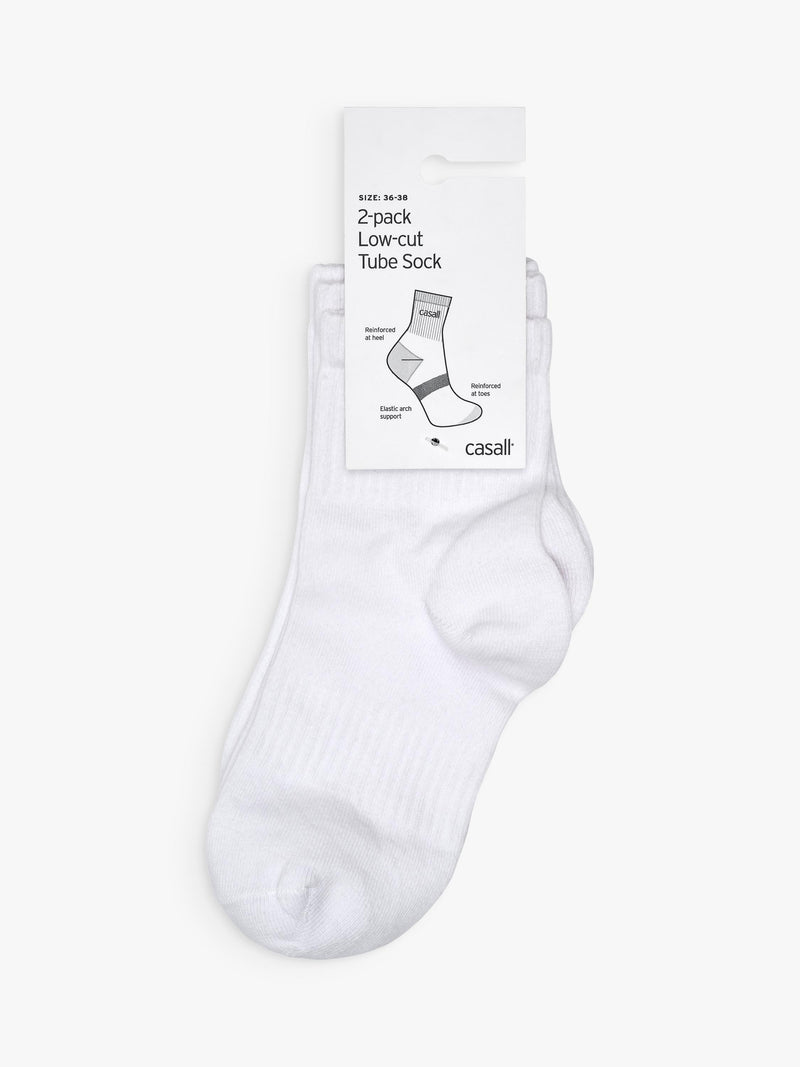 Casall low cut tube socks pack of 2 white (British brand)