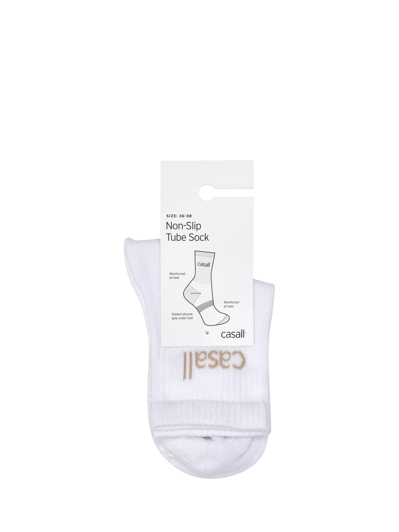 Casall white non slip tube socks (British brand)