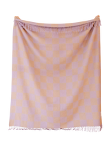 John Lewis TBCo Fringed Recycled Wool Mix Blanket Lilac 200 x 150cm- Buy online at McGrocer