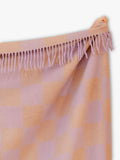 TBCo fringed recycled wool mix blanket lilac 200x150cm, UK version