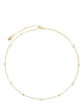 Ottoman Hands pearl and chain necklace 50cm (British brand)