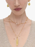 Ottoman Hands pearl and chain necklace 50cm (British brand)