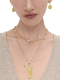 Ottoman Hands pearl and chain necklace 50cm (British brand)