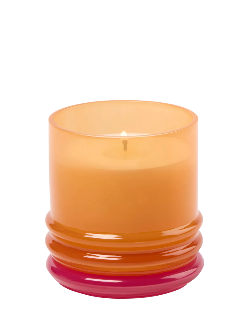 Paddywax stacked glass mango scented candle 198g, imported from the UK