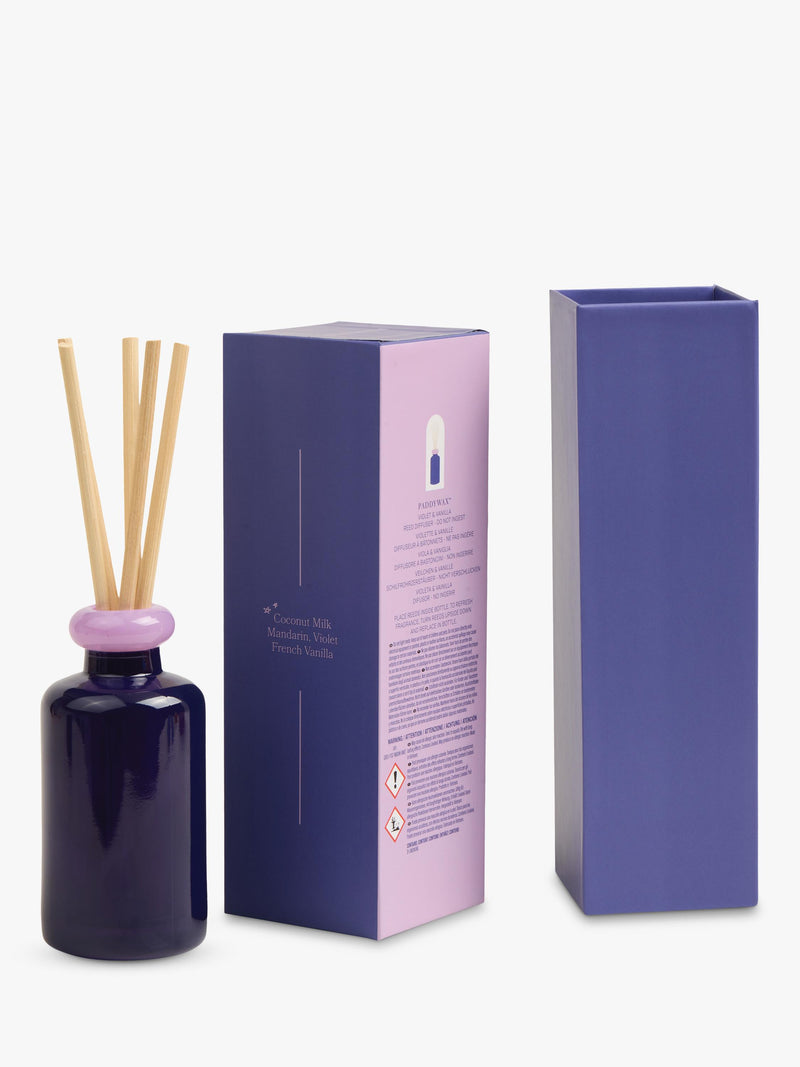 Paddywax stacked glass vanilla reed diffuser 94ml - British product
