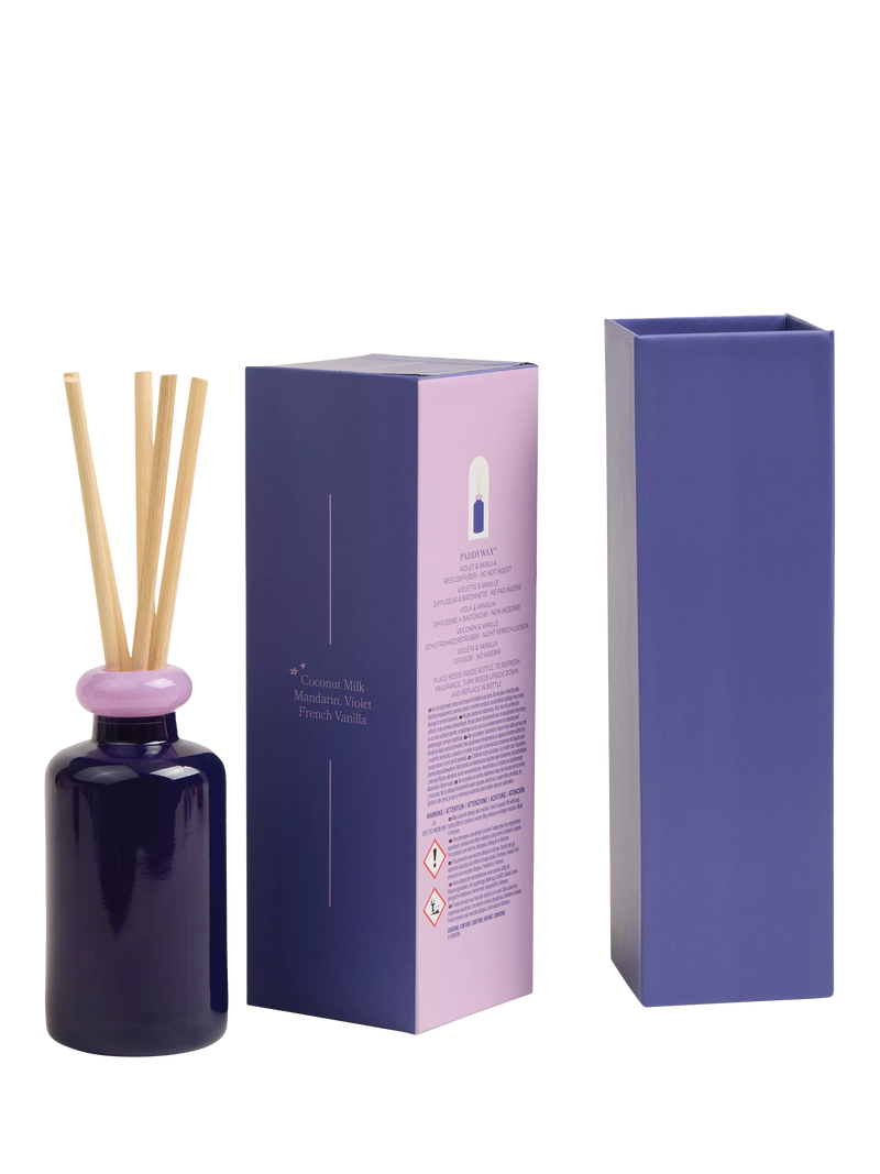 Paddywax stacked glass vanilla reed diffuser 94ml - British product