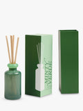 Paddywax mint reed diffuser 94ml stacked glass, imported from the UK