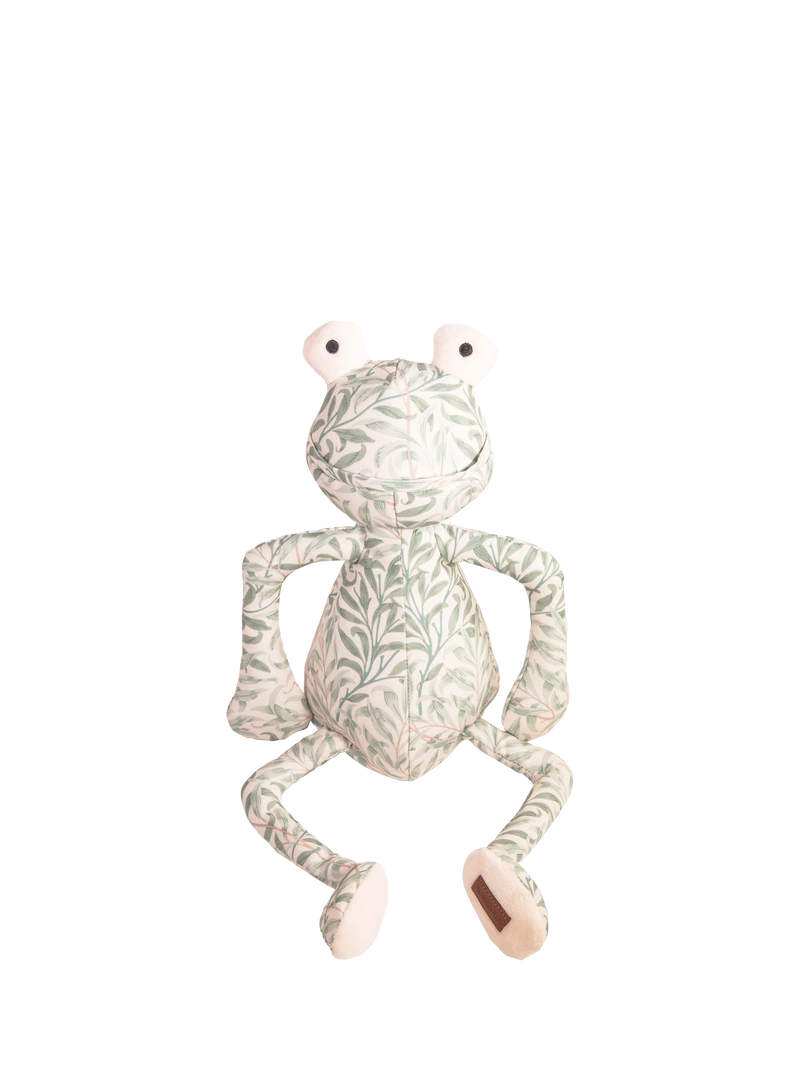 Morris & Co Willow Boughs frog dog toy (British brand)