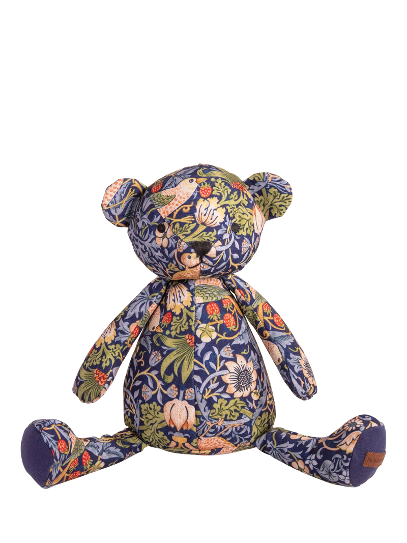 Morris & Co. Strawberry Thief Bear dog toy (British brand)