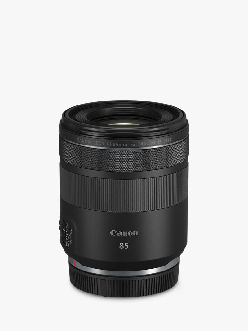 Canon RF 85mm f/2 Macro IS STM black lens, UK version
