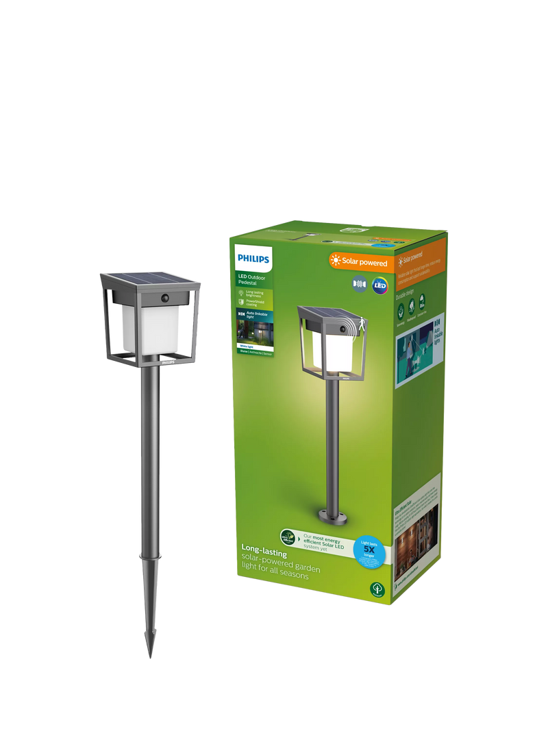 Philips solar pedestal light anthracite, UK version