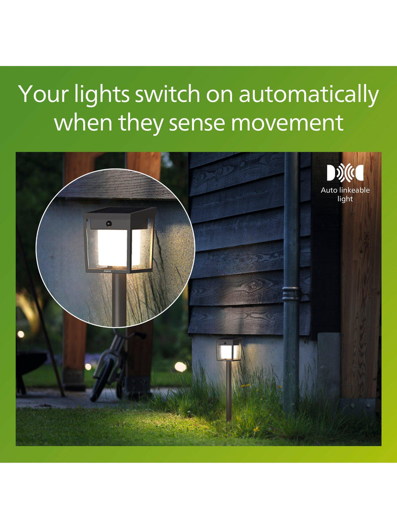 Philips solar pedestal light anthracite, UK version
