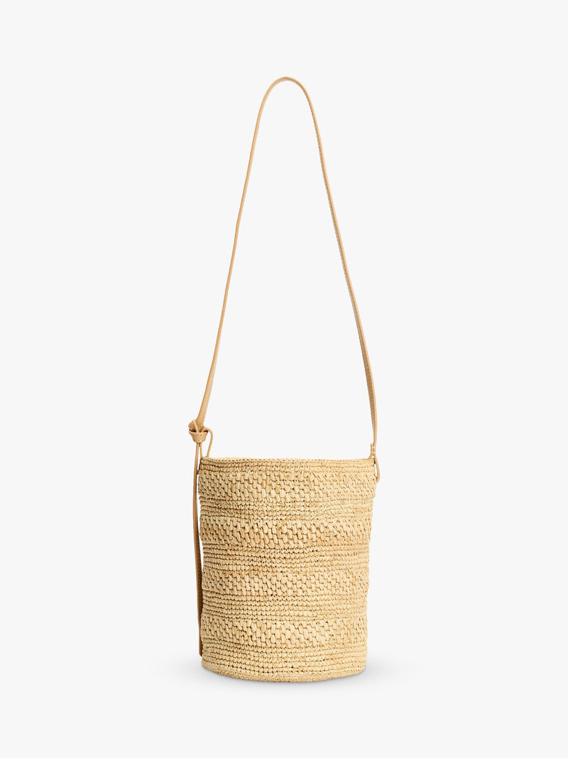 By Malene Birger straw bucket bag undyed, imported from the UK