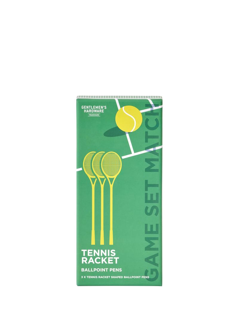 Gentlemen's Hardware tennis racket ballpoint pen set, imported from the UK
