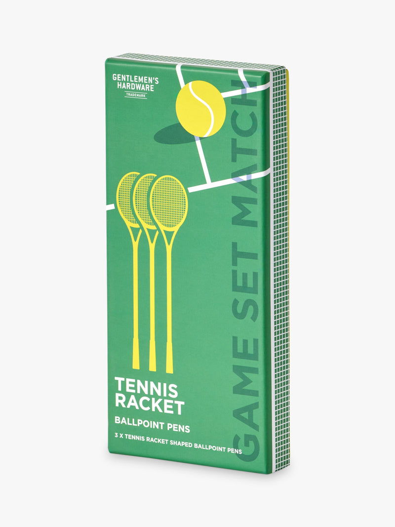 Gentlemen's Hardware tennis racket ballpoint pen set, imported from the UK