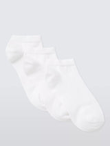 John Lewis John Lewis Trainer Socks White Pack of 3- Buy online at McGrocer