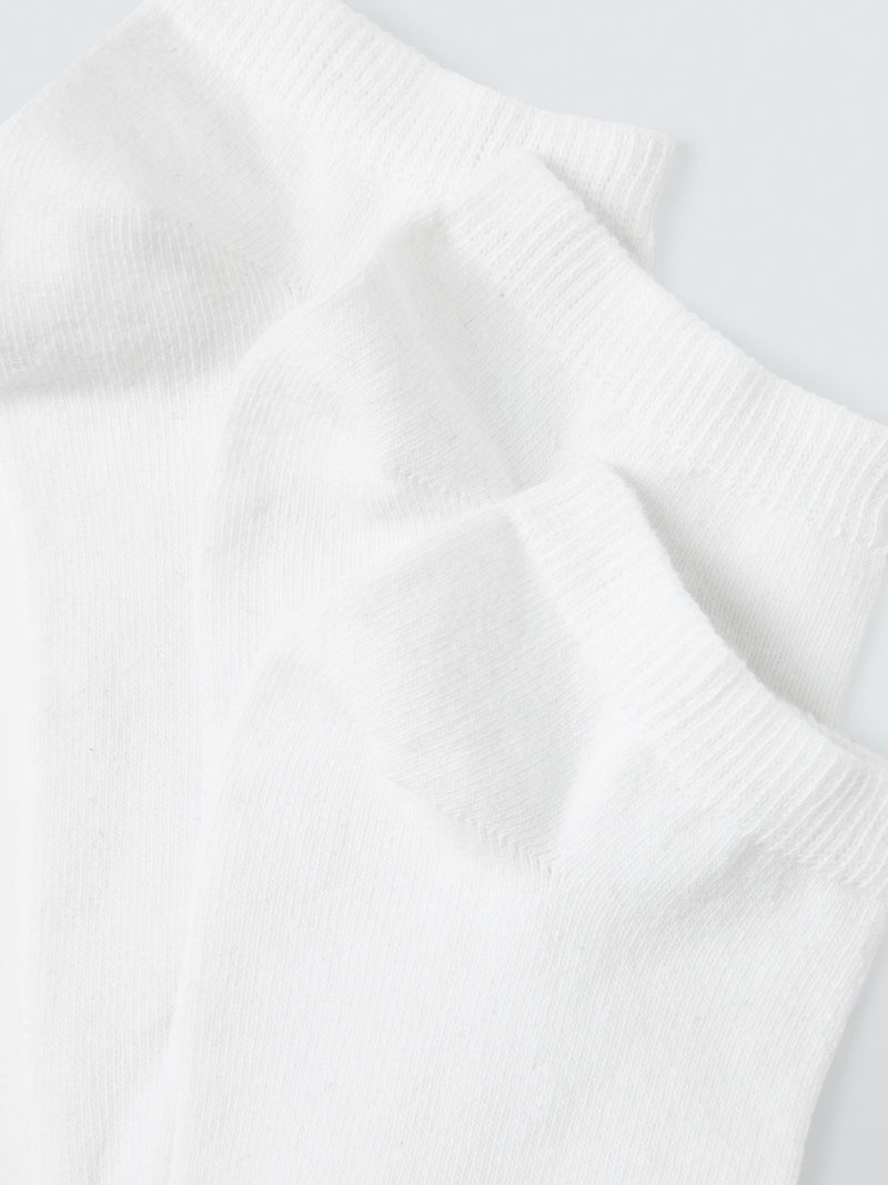 John Lewis trainer socks pack of 3 white - British product