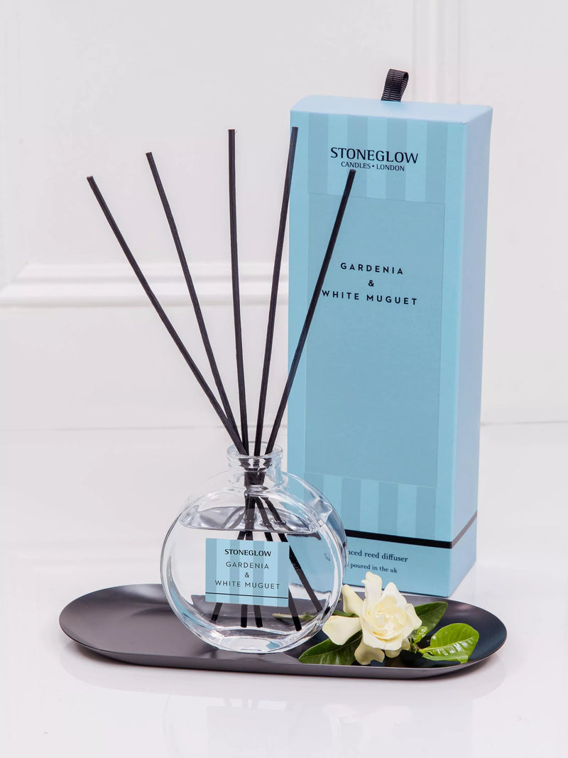 Stoneglow reed diffuser Gardenia & White Muguet 120ml (British brand)