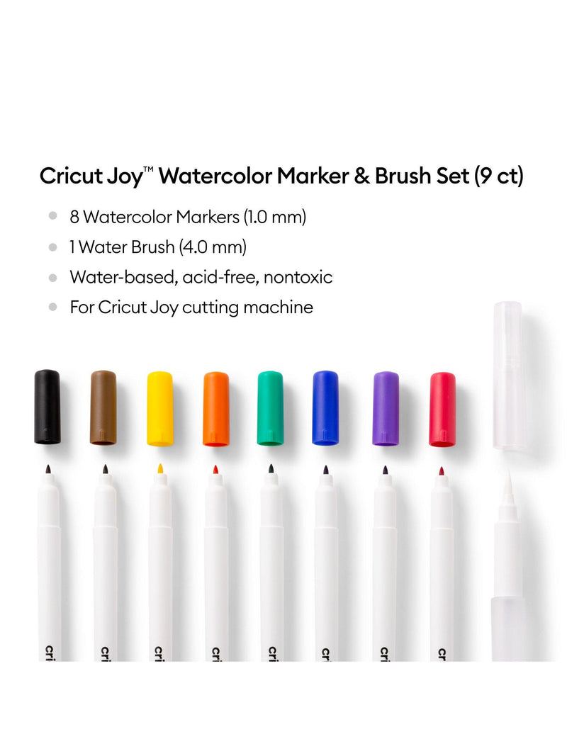 Cricut watercolour marker and brush set with 8 markers, UK version