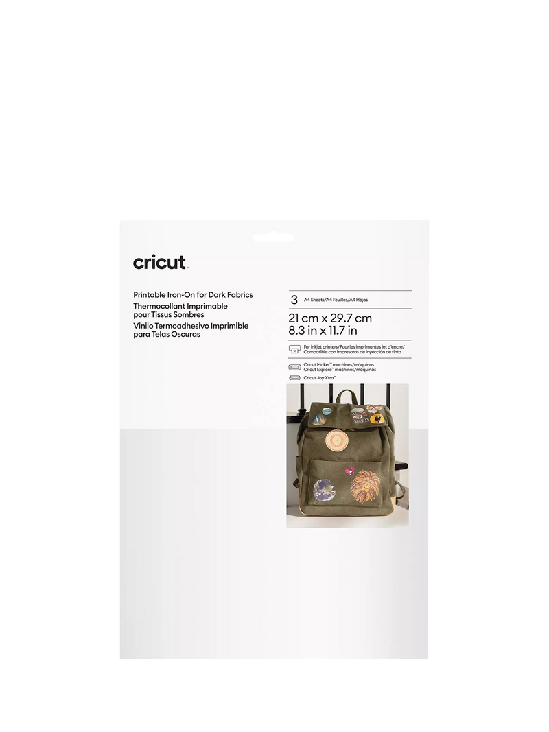 Cricut Printable Iron-On A4 pack of 3, UK version