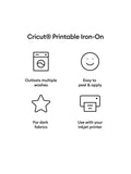 Cricut Printable Iron-On A4 pack of 3, UK version