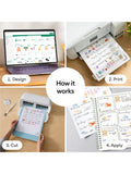 Cricut printable sticker paper A4 white 8 sheets, imported from the UK