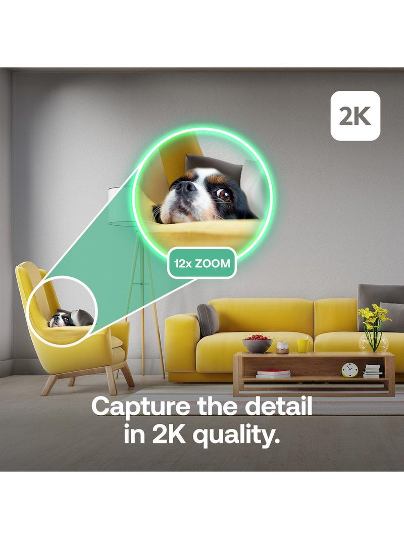 Arlo Essential 3 indoor security camera 2K pan-tilt - British product