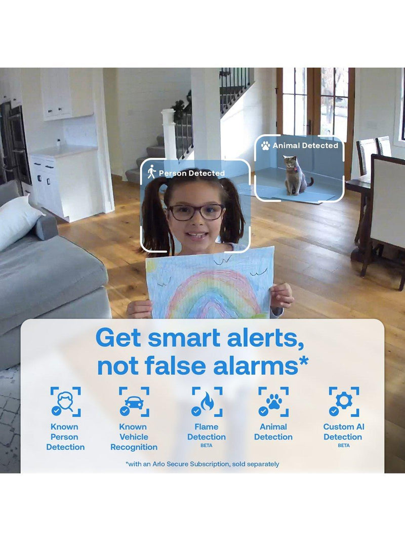 Arlo Essential 3 indoor security camera 2K pan-tilt - British product