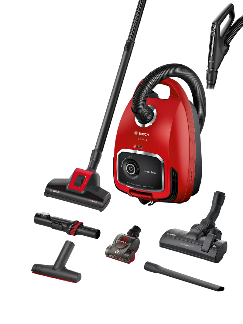 Bosch S6 ProPet vacuum cleaner red, imported from the UK