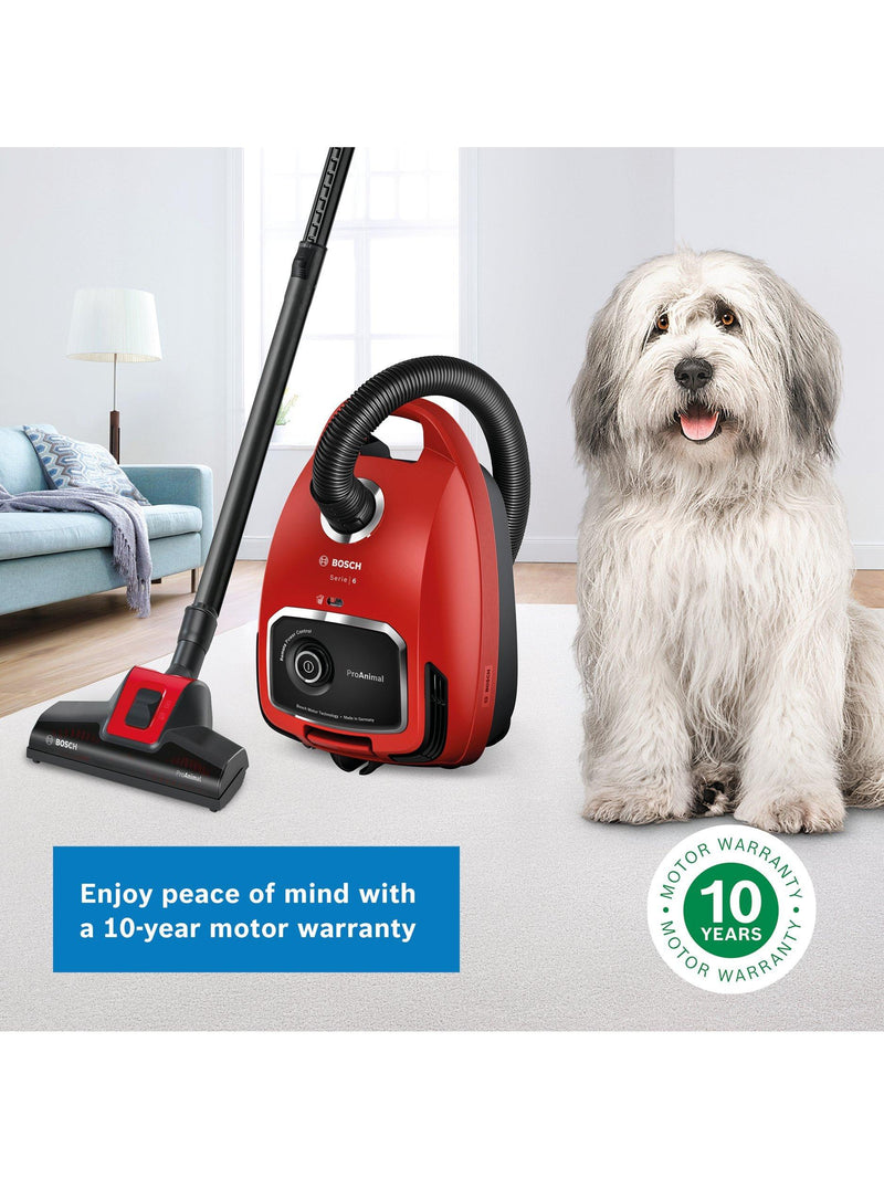 Bosch S6 ProPet vacuum cleaner red, imported from the UK