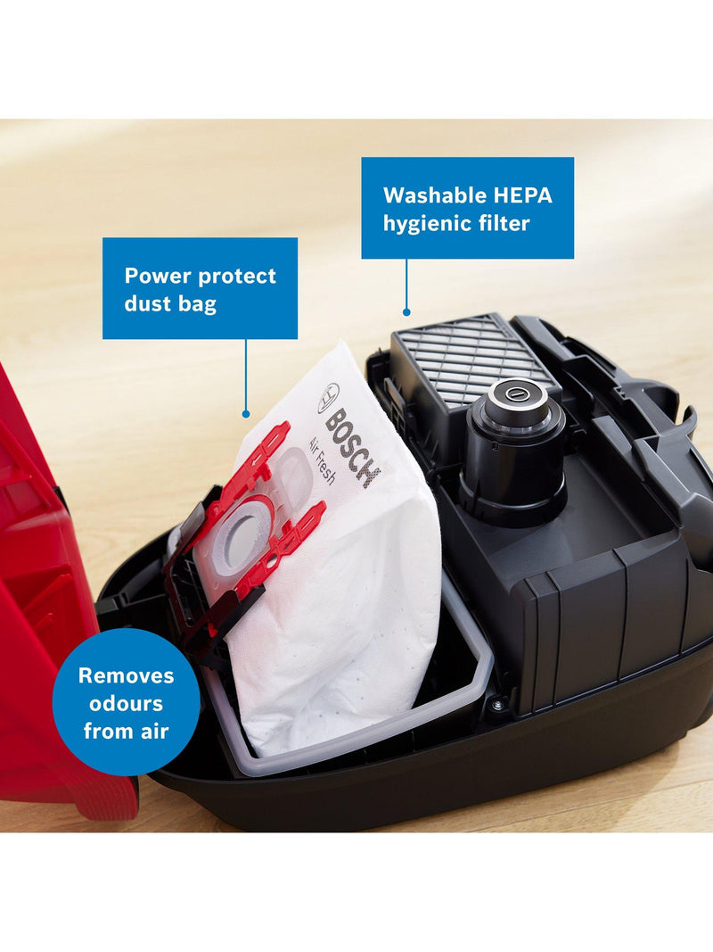 Bosch S6 ProPet vacuum cleaner red, imported from the UK