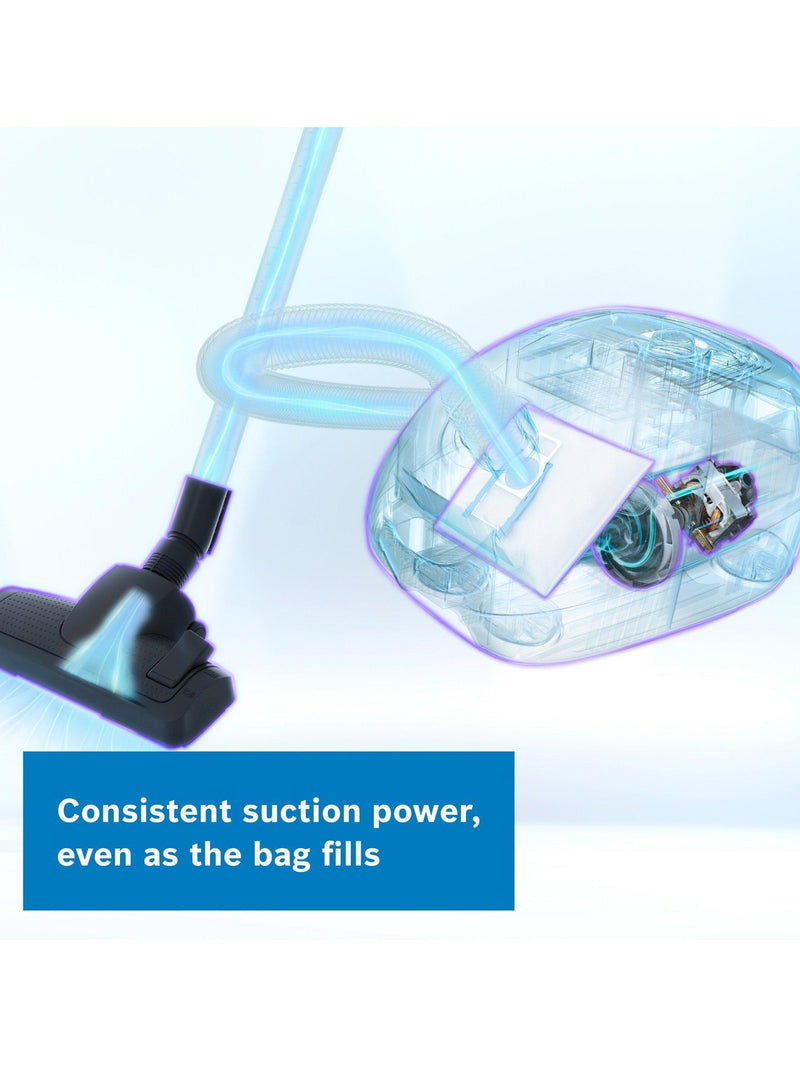 Bosch Series 6 bagged cylinder vacuum cleaner black, imported from the UK