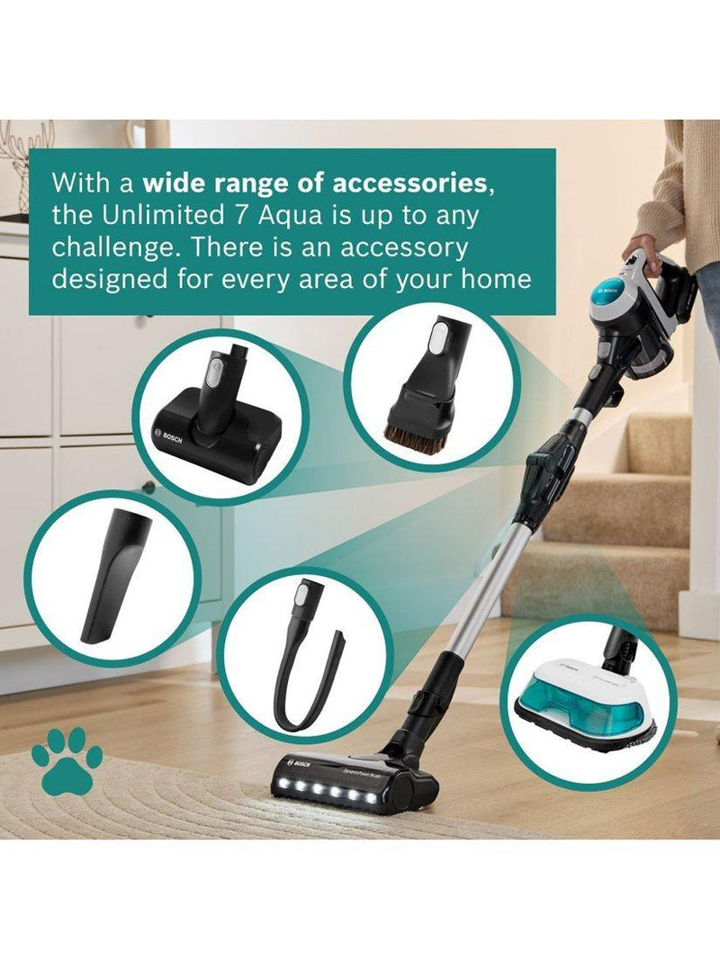 Bosch Unlimited 7 Aqua cordless vacuum mop - British product