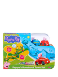 Peppa Pig Runabout Town Set track toy with car and train, UK version