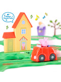Peppa Pig Runabout Town Set track toy with car and train, UK version