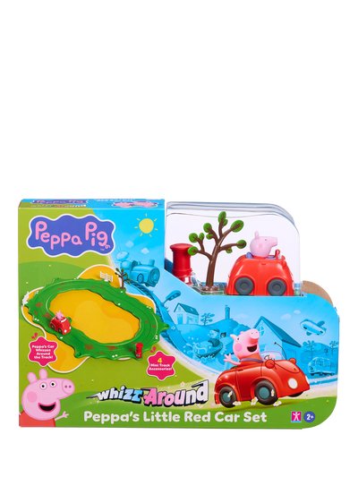 John Lewis Peppa Pig Whizz Red Car Toy and Track Set- Buy online at McGrocer