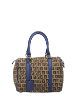 John Lewis Fendi Zucchino Canvas Boston Bag, Brown/Blue- Buy online at McGrocer