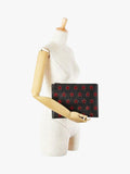 Saint Laurent black star leather clutch bag - British product