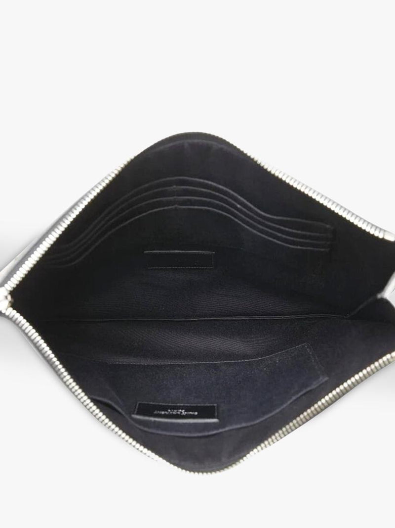 Saint Laurent black star leather clutch bag - British product