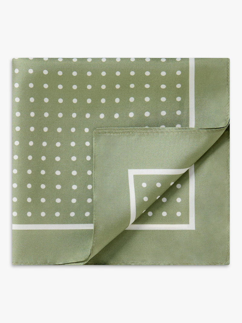 Richard James London silk pocket square polka dot, imported from the UK