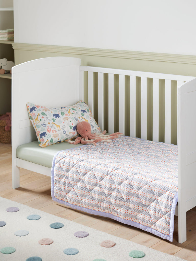 John Lewis Transport Car quilted bedspread 100x100cm (British brand)